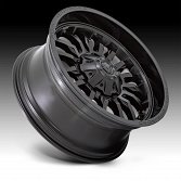 Fuel Arc D796 Matte Black with Gloss Black Lip Custom Truck Wheels 2